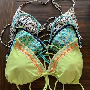 SZ L Victoria’s Secret triangle swim tops